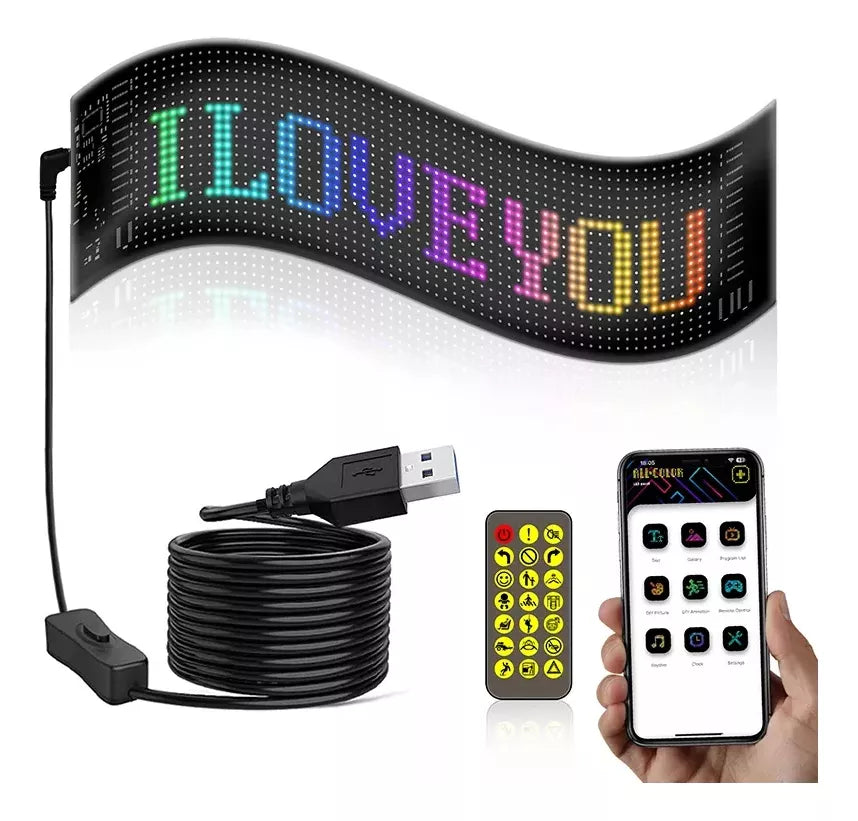 Letrero Matrix Led Flexible Rgb 16x32